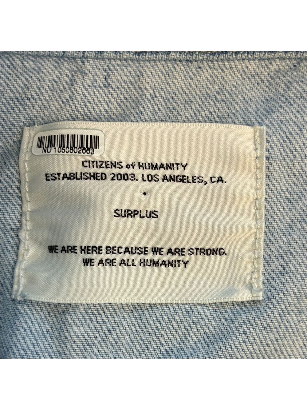 Citizens Of Humanity Gema Denim Jumpsuit Barrel Leg Cargo Long Sleeves Jeans 8 - Picture 10 of 12